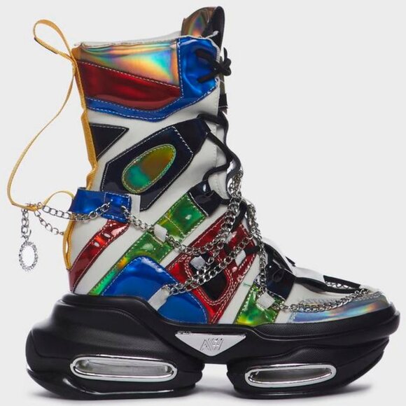 Anthony Wang THE EPIC HOLOGRAM Wedge Sneakers ( BRAND NEW !!!) - Picture 6 of 8
